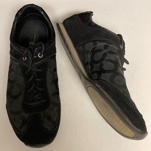 COACH Black KELBIE Signature Sneakers Shoes Size 8M